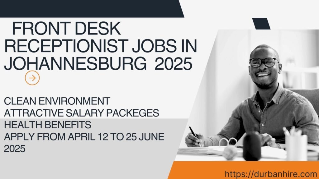 Receptionist jobs in Johannesburg